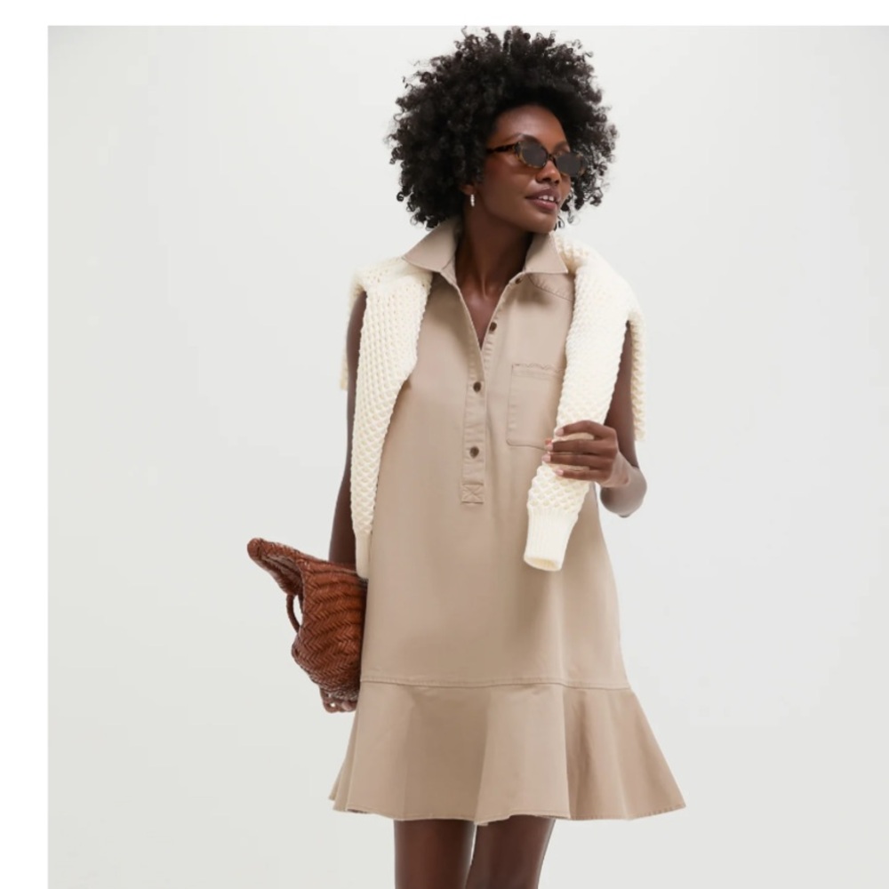 NWT Tan Khaki Sleeveless Callahan Dress